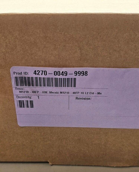 New, Unclaimed Cisco Meraki MS210-48FP-HW-48 Ports Managed Ethernet Switch