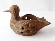 Vintage Wooden Duck Figurine Holder