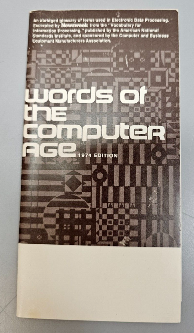 Vintage Words of the Computer Age 1974 Edition - ABridged glossry by Newsweek!